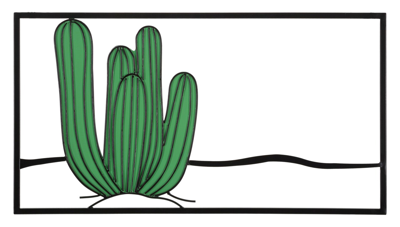 Decoratiune de perete Cactus, Mauro Ferretti, 60x33 cm, fier, multicolor - imagine 7